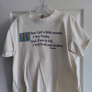 Fun, vintage, unisex book quote T- shirt